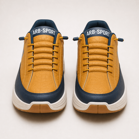 ZK Apex Solar Racer mustard yellow sneaker front view