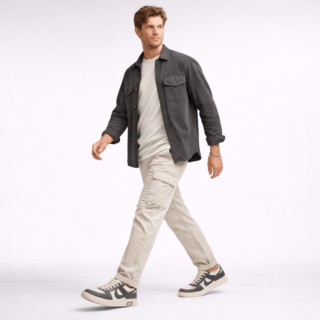 Model wearing ZK Phantom Storm Low-Top sneakers