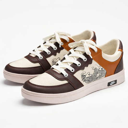 ZK Tidal Brown Wave Low-Top premium sneakers Pakistan