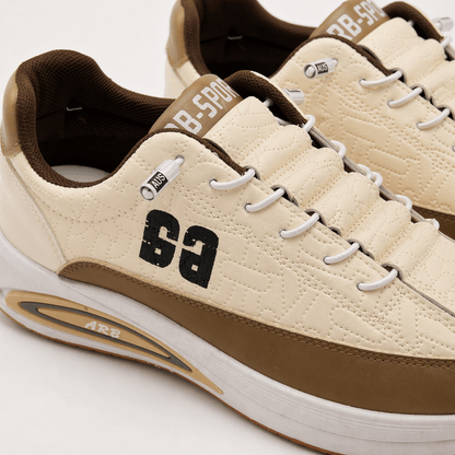 ZK Apex Cream Sole Racer front view chunky sneakers