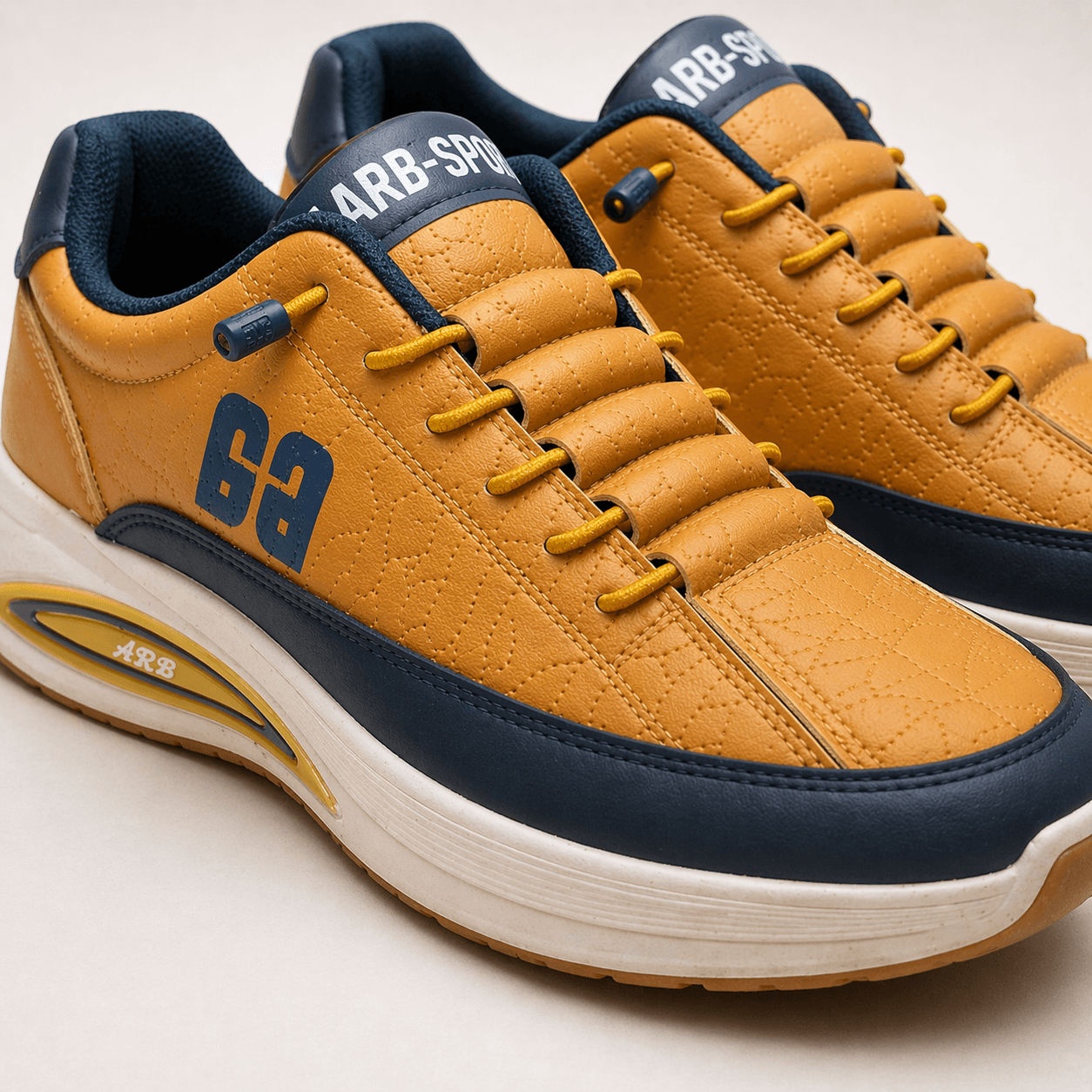 ZK Apex Solar Racer navy yellow chunky shoe side profile
