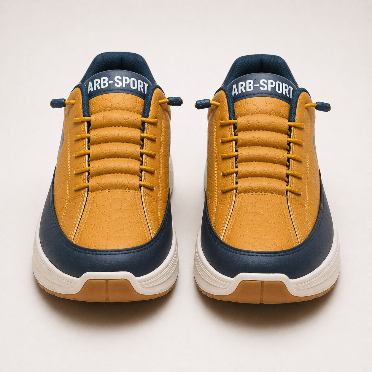ZK Apex Solar Racer mustard yellow sneaker front view