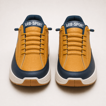 ZK Apex Solar Racer mustard yellow sneaker front view